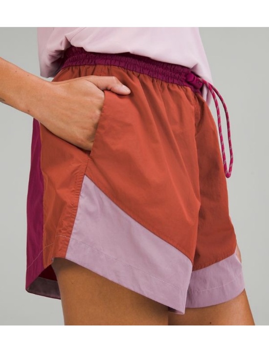lululemon athletica Pants - Lululemon evergreen shorts; Colorblock - Red, Purple & Lilac